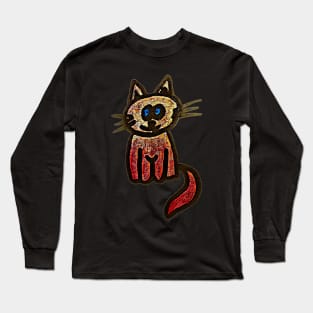 Smiling kitty in chocolate colours Long Sleeve T-Shirt